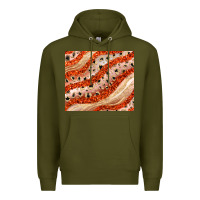 Army Green orange glitter Premium Hoodie - JahusDesignShop