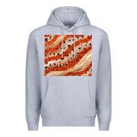 Heather Grey orange glitter Premium Hoodie - JahusDesignShop