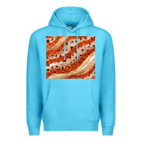 Ocean Blue orange glitter Premium Hoodie - JahusDesignShop