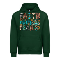 Forest Green faith over fear Urban Hoodie - JahusDesignShop