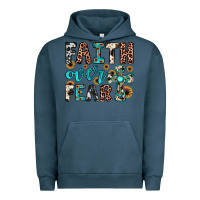 Pigment Midnight Navy faith over fear Urban Hoodie - JahusDesignShop
