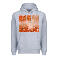 Heather Grey orange glitter Premium Hoodie - JahusDesignShop