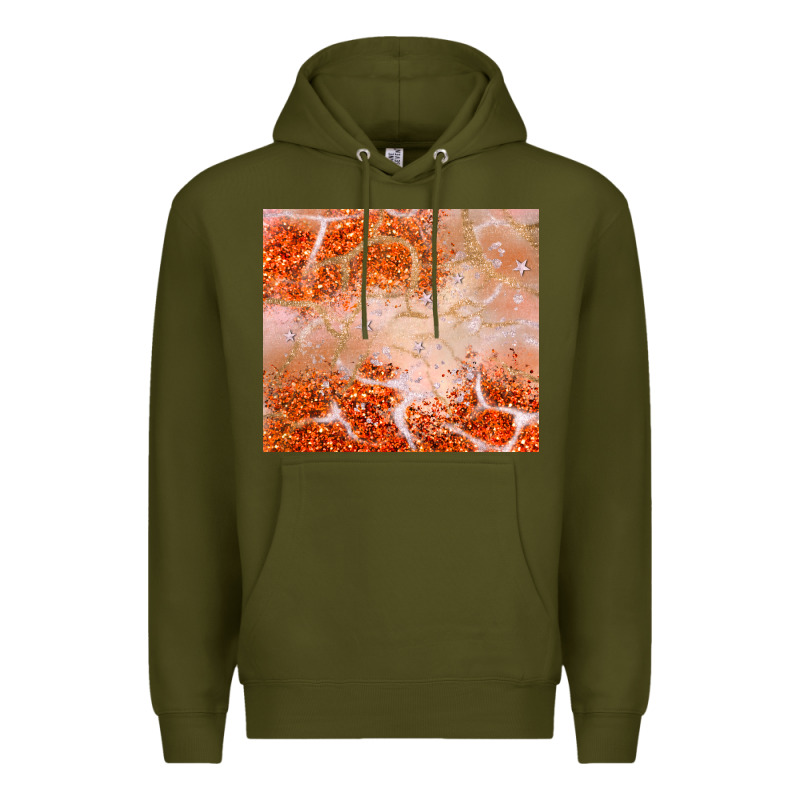 Orange Glitter Premium Hoodie by JahusDesignShop | Teevron