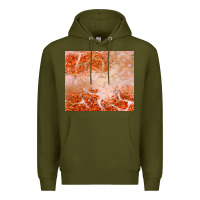 Army Green orange glitter Premium Hoodie - JahusDesignShop