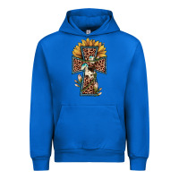Cobalt leopard cross  sunflower Urban Hoodie - JahusDesignShop