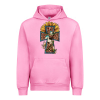 Fuchsia Pink leopard cross  sunflower Urban Hoodie - JahusDesignShop
