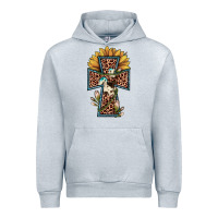 Heather Grey leopard cross  sunflower Urban Hoodie - JahusDesignShop