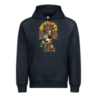 Navy leopard cross  sunflower Urban Hoodie - JahusDesignShop