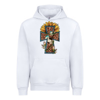 White leopard cross  sunflower Urban Hoodie - JahusDesignShop