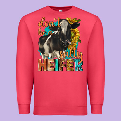 Premium Sweatshirt dont be a salty heifer with sunflowers