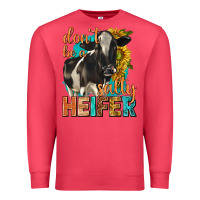 Cardinal dont be a salty heifer with sunflowers Premium Sweatshirt - texasbilliewilder