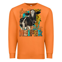 Carrot dont be a salty heifer with sunflowers Premium Sweatshirt - texasbilliewilder