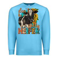 Ocean Blue dont be a salty heifer with sunflowers Premium Sweatshirt - texasbilliewilder