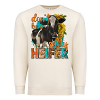 Sandshell dont be a salty heifer with sunflowers Premium Sweatshirt - texasbilliewilder