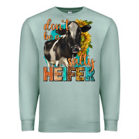 Seafoam dont be a salty heifer with sunflowers Premium Sweatshirt - texasbilliewilder