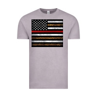 Vintage Zinc thin red line American flag leopard Vintage Tee - Artiststas