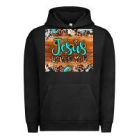 Pigment Black jesus loves you Urban Hoodie - JahusDesignShop