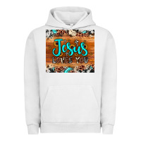 Pigment Lunar Rock jesus loves you Urban Hoodie - JahusDesignShop