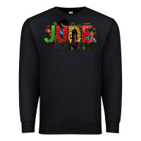 Black JUNE TEENTH Premium Sweatshirt - Zillion Design Studio