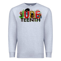 Heather Grey JUNE TEENTH Premium Sweatshirt - Zillion Design Studio