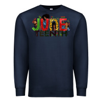 Navy JUNE TEENTH Premium Sweatshirt - Zillion Design Studio
