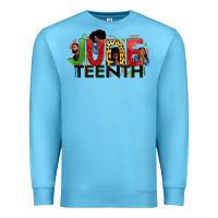 Ocean Blue JUNE TEENTH Premium Sweatshirt - Zillion Design Studio