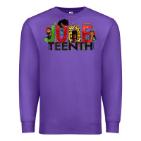 Purple JUNE TEENTH Premium Sweatshirt - Zillion Design Studio
