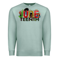 Seafoam JUNE TEENTH Premium Sweatshirt - Zillion Design Studio