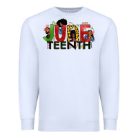 White JUNE TEENTH Premium Sweatshirt - Zillion Design Studio