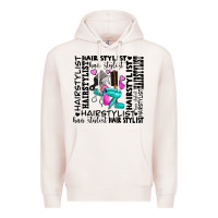 Pale Pink hair stylist elementary Premium Hoodie - AdoDesignShop