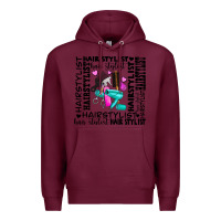 Burgundy hair stylist elementary Premium Hoodie - AdoDesignShop