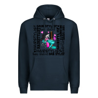 Navy hair stylist elementary Premium Hoodie - AdoDesignShop