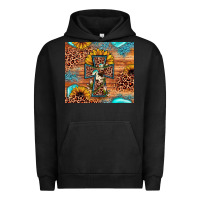 Pigment Black leopard cross sunflower Urban Hoodie - JahusDesignShop
