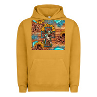 Pigment Peanut Butter leopard cross sunflower Urban Hoodie - JahusDesignShop