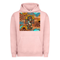 Pigment Salmon leopard cross sunflower Urban Hoodie - JahusDesignShop