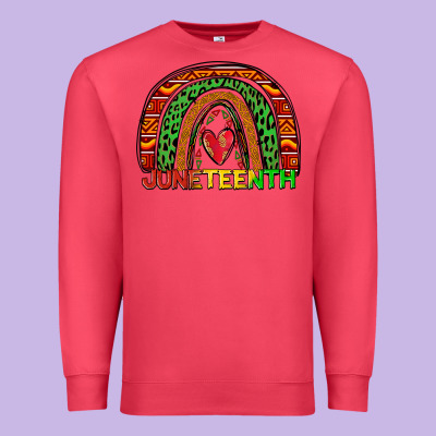 Juneteenth Rainbow Premium Sweatshirt Designed By Zillion Design Studio