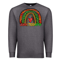 Charcoal Heather juneteenth rainbow Premium Sweatshirt - Zillion Design Studio