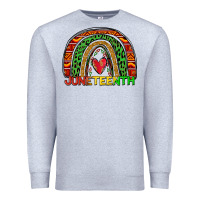Heather Grey juneteenth rainbow Premium Sweatshirt - Zillion Design Studio