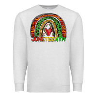 Oatmeal Heather juneteenth rainbow Premium Sweatshirt - Zillion Design Studio