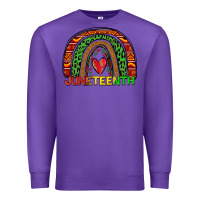 Purple juneteenth rainbow Premium Sweatshirt - Zillion Design Studio