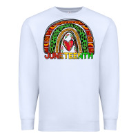 White juneteenth rainbow Premium Sweatshirt - Zillion Design Studio