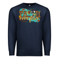 Navy faith over fear Premium Sweatshirt - texasbilliewilder