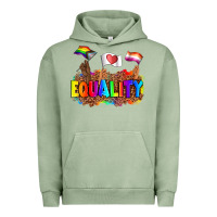 Pigment Oil Green equality pride flags Urban Hoodie - AdoDesignShop