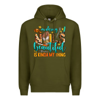 Army Green making nails beautiful is kinda my thing Premium Hoodie - AdoDesignShop