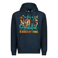 Navy making nails beautiful is kinda my thing Premium Hoodie - AdoDesignShop