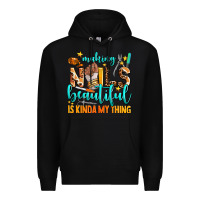 Black making nails beautiful is kinda my thing Premium Hoodie - AdoDesignShop