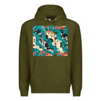 Army Green turquoise glitter cowhide Premium Hoodie - JahusDesignShop