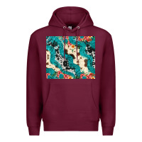Burgundy turquoise glitter cowhide Premium Hoodie - JahusDesignShop