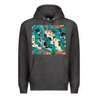 Charcoal Heather turquoise glitter cowhide Premium Hoodie - JahusDesignShop