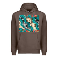 Coffee turquoise glitter cowhide Premium Hoodie - JahusDesignShop